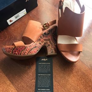 Naya Misty leather wedge/shoes/heels/pumps